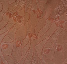 Šatová látka se vzorem květů hnědá