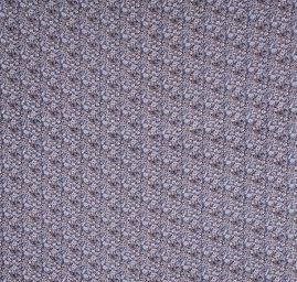 Šifon plisé drobné kytičky šedomodrá/hnědá 