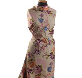 Pružná bavlněná látka květy II.jakost