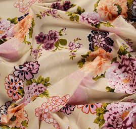 Pružná bavlněná látka květy II.jakost