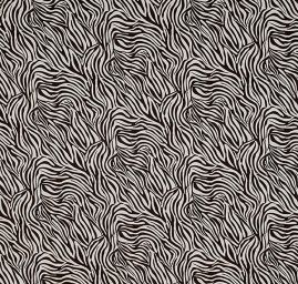 Viskozová látka zvířecí motiv zebra tm.hnědá/smetana
