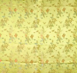 Látka brokát orientální motiv zelená