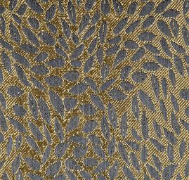 Brokát drobné lístečky zlatočerný