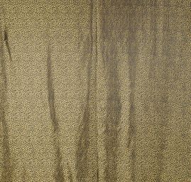 Brokát drobné lístečky zlatočerný