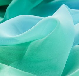 Šifon duhový sv. zelený/sv. modrý/tm. zelený