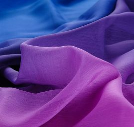 Šifon duhový levandulový/fialový/modrý