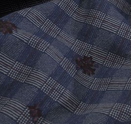 Riflovina pružná vzor kostky a květy 