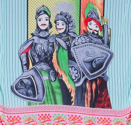 Śála rytířky mint tyrkysová II.jakost