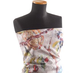 Žakárová látka tisk páv