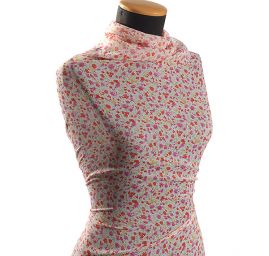 Šifon plisé drobné kytičky 