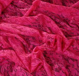 Pružná krajak květinový moti sytě růžová