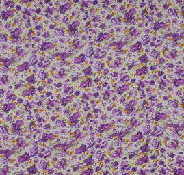 Jemný šifon květinový motiv pastel fialová