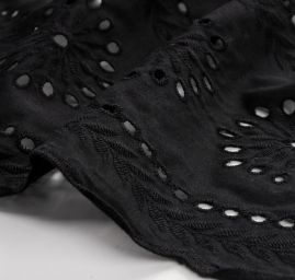 Krajka madeira květy/lístky černá