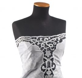 Krajka madeira květinová bordura s krajkou bílá