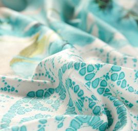 Úplet digitální tisk zvířecí motiv/květy/krajka 