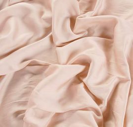Cupro šatová látka tělové barvy