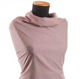 Bavlněná látka vzor proužky vínovobílá