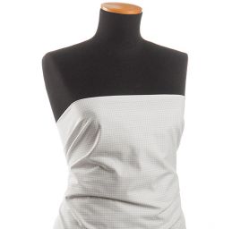 Bavlněná látka vzor kostek šedosmetanová