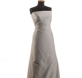 Pružná bavlněná látka vzor proužky modrosmetanová