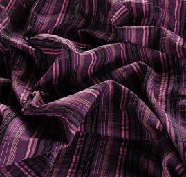 Bavlněný žakár proužky fialový