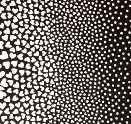 Úplet viskozový srdíčka puntíky