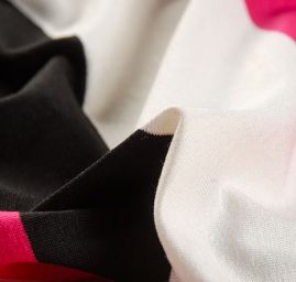 Úplet viskozový pruhy červené