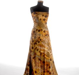 Úplet viskozový zvířecí motiv v hnědých tónech