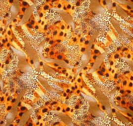 Úplet viskozový zvířecí motiv v hnědých tónech