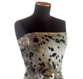 Úplet zvířecí vzor khaki zlenošedý