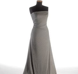 Úplet bavlněný proužek černé bílé