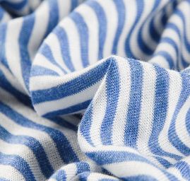 Úplet bavlněný proužek modrý