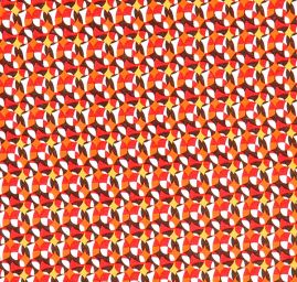 Úplet viskozový geometrický vzor oranžovohnědý