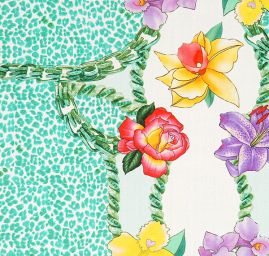 Úplet  žoržet signovaný Rosamund Pelegrieni