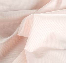 Bavlněná látka vzor proužky pudrová/smetanová