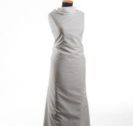 Popelín žakárový vzor kostky bílý