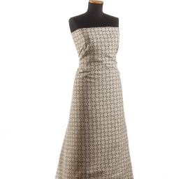 Kostýmová látka piké černá/slonová kost