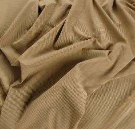 Kostýmová vlněná látka vzor proužky khaki zelená