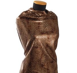 Imitace kůže s flitry a tiskem zvířecí motiv