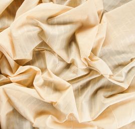 Bavlněný etamín žakár pruhy pískový