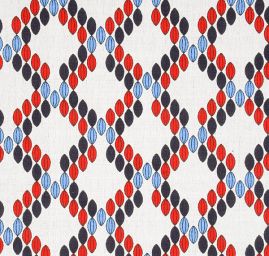 Bavlněná látka tisk geometrický motiv bílá II. jak.