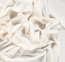 Bavlna směs vzor kostky smetanová