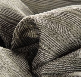 Vlněný voál vzor proužků zelený