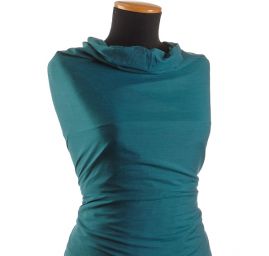 Viskozová látka vzor proužky tyrkys 