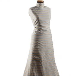 Bavlna žakár pruhy modrá/smetanová