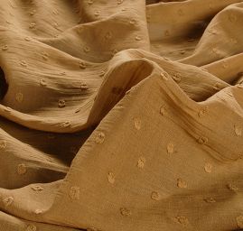 Bavlněný etamín žakár puntík