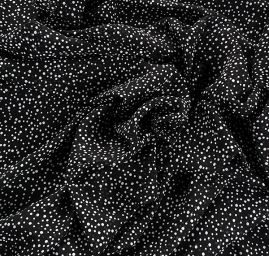 Šifon malý puntík nepravidelný černý