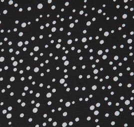 Šifon malý puntík nepravidelný černý