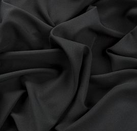 Žoržet šatový oboustranně pružný černý