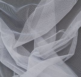 Tyl pružný jemný v šedomodré barvě
