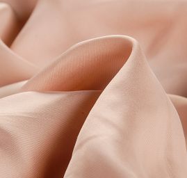 Cupro šatová látka pudrová